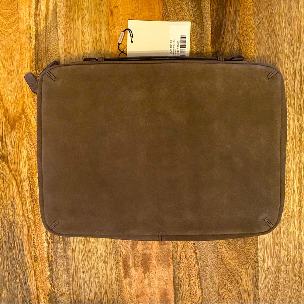 Dark Brown Suede Laptop Case